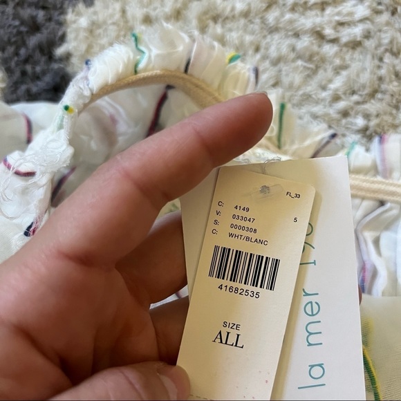 NWT Anthropologie De La Mer 1981 Tasseled Cover Up Midi White Dress - Picture 13 of 15